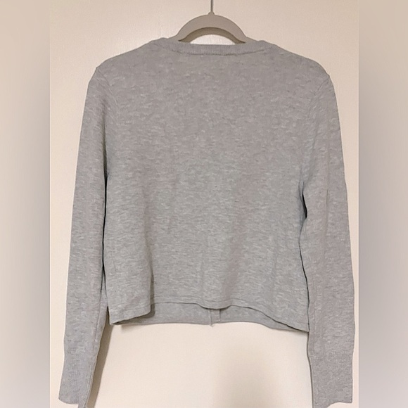 Wild Fable Heather Gray Cardigan Adorned w/ Mini Rosebuds Size L - Picture 5 of 8